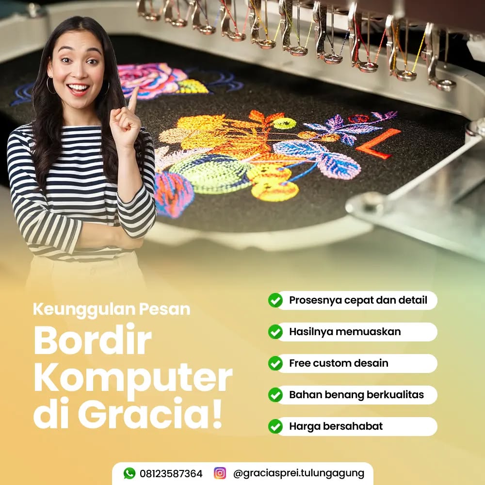 <p>Keunggulan pesan bordir komputer di Gracia kini